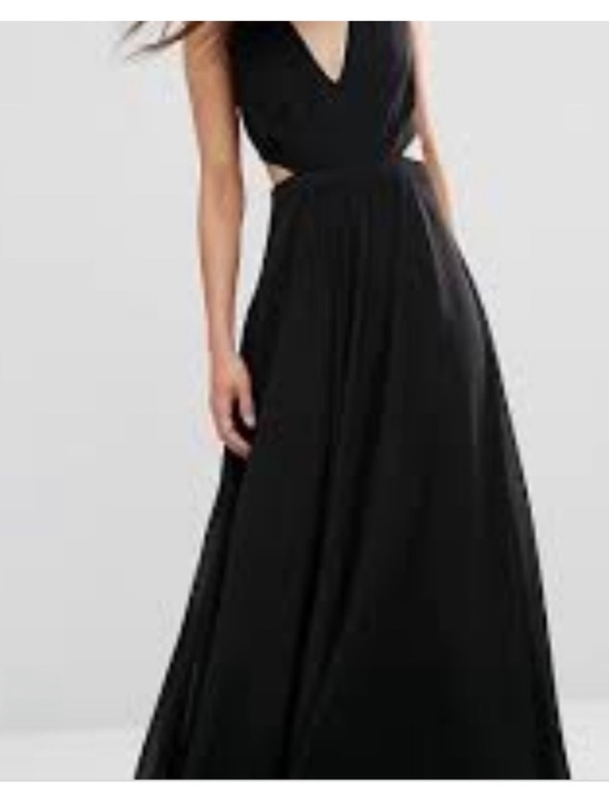 ASOS Dresses & Skirts - ASOS black maxi dress with side cut out size 2
